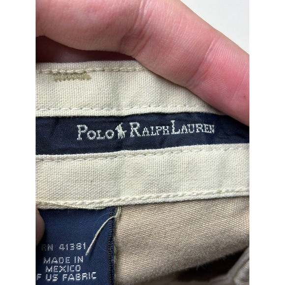 Polo Ralph Lauren Men's Khaki Chino Pants Flat Front Pleated Size 40x27 - Picture 5 of 15